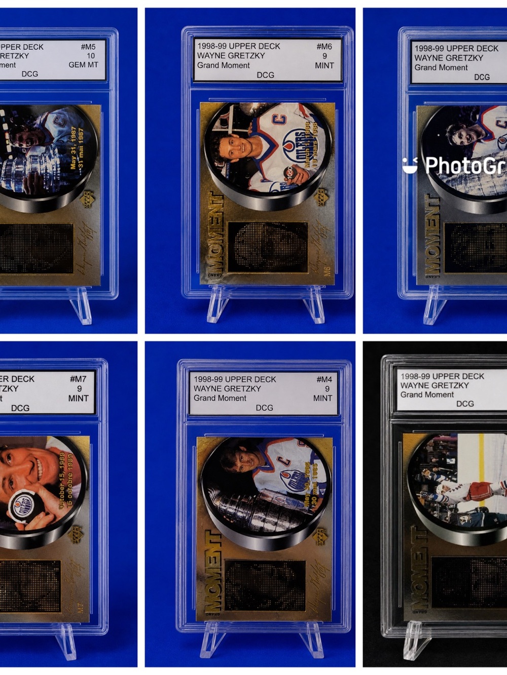 1998-99 Upper Deck Wayne Gretzky 6 card Lot Edmonton Oilers
